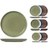 H&H, Servizio Tavola 18 Pezzi Nordic Havana, Stoneware, Piatti Piani 26cm, Fondi 20,5cm, Frutta 20cm, Colori Assortiti Autunnali