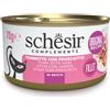 Schesir Cibo Umido Complementare in Lattine da 70 gr per Gatti - Tonnetto con Prosciutto - 12x70 gr - IN BRODO