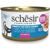 Schesir Cibo Umido Complementare in Lattine da 70 gr per Gatti - Tonnetto con Pesce Azzurro - 12x70 gr - IN BRODO