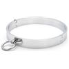 BONDAGERIE® Collare schiava donna uomo in metallo, con anello, due grandezze disponibili Dimensioni: Piccolo
