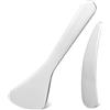 Quilax 2 spatole cosmetiche, spatole in acciaio inox, riutilizzabili e piegate, mini spatole cosmetiche, mini spatole color argento per maschera, crema idratante, lozione, crema