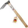 SHW-FIRE Zappa: zappa da giardino a 3 denti con manico in legno di frassino, 40 cm, forgiata di alta qualità