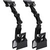 KALIONE Porta documenti regolabile per digitare documenti flessibile, pieghevole, supporto per fotocopie, clip girevole, pratico supporto per monitor di computer, morsetto in tela, confezione da 2