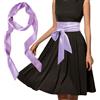 AWOCAN Cintura da donna per abito da sposa, damigella d'onore, in raso, per festa di nozze, fascia lunga, cintura in vita da sposa, doppio lato, Viola, taglia unica
