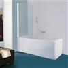 Siro Box doccia per vasca con anta a battente L.75 cm bianco/trasparente