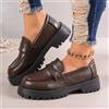 Scarpe Donna Mocassini Platform Neri Marroni PU 35-43 Suola Spessa Slip on 👞🖤