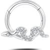 NovaNavel Piercing orecchio/naso serpente lucente in argento