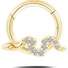 NovaNavel Piercing orecchio/naso serpente lucente in oro