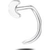 NovaNavel Piercing naso piccola luna in argento