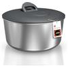 Zyliss Easy Spin Centrifuga per Insalata Grande in Acciaio Inox, Capacità: 6L, Asciuga Lattuga con Corda a Strappo, Pulsante Freno, Base Antiscivolo, Lavabile in Lavastoviglie, Senza BPA