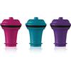 Vacu Vin Tappi per Il Vuoto Salvavino, Set di 3 - Rosso / Blu / Rosa