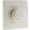 Zenitech - Dimmer Rotativo 60-300W - Facile Da Installare Con Viti E Ganci - Compatibile Con Scatole Standard - Certificato CE - Bianco - Installazione Senza Viti Visibili
