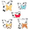 salbsever Set di 5 formine per biscotti a forma di farfalla, in acciaio inox, a forma di fata, per biscotti e sandwich, per fai da te, regalo, torte, pasticceria, decorazione