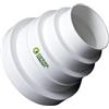 + CONTROL GARDEN CONTROL GARDEN Riduttore Universale per Sistemi di Ventilazione - Raccordo Connettore per Condotti di Ventilazione Diametro Ø 80 100 120 125 150 mm - Riduttore Tubo Bianco