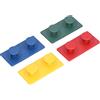Uadme Ganci da parete autoadesivi in ABS, resistenti, senza punzonatura, multiuso, per ingresso, bagno, camera da letto, set da 4 pezzi, colori verde, giallo, rosso, blu scuro