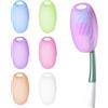 LLOUSSAK 6 tappi di protezione per spazzolino da denti, in silicone, riutilizzabili, per viaggi, campeggio, casa, protezione antipolvere per spazzolini manuali e elettrici