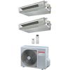 Toshiba - Climatizzatore Toshiba Canalizzabile ribassata dual split 10000+16000 10+16 Btu RAS-2M18G3AVG-E inverter R32 A+++