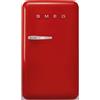 Smeg linea Anni '50 Smeg Frigorifero monoporta con cerniere a destra a libera installazione FAB10HRRD6 finitura rosso da 55 cm