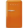 Smeg linea Anni '50 Smeg Frigorifero monoporta con cerniere a destra a libera installazione FAB10ROR6 finitura arancione da 55 cm