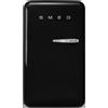 Smeg linea Anni '50 Smeg Frigorifero monoporta con cerniere a sinistra a libera installazione FAB10HLBL6 finitura nero da 55 cm