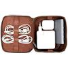 DRAKENSBERG Tech Kit S - Organizzatore di cavi e custodia da viaggio per cuffie e cavo di ricarica del telefono cellulare, realizzata a mano in qualità premium, 1L, vera pelle, marrone, DR00081