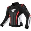 SHIMA MIURA 2.0 Giacca da moto - pelle, da donna, giacca sportiva con protezioni per schiena, gomiti e spalle, pelle perforata, per tuta 2 pezzi (Rosso Fluo, 42)
