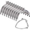 MengH-SHOP Chiusura a Telaio in Metallo retrò Portamonete Chiusura Semicircolari Bacio Blocco per Fabbricazione di Borse DIY 10 Pezzi (d'Argento)