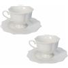 BRANDANI Queen Set 2 Pezzi Tazza Tè 150ml Bianco Porcellana