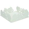 BRANDANI Porta Tovaglioli Melograno Bianco in Metallo 17,5x17,5cm