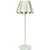BRANDANI Lampada Led Touch Ondina Verde Salvia Metal 36cm