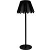 BRANDANI Lampada Led Touch Ondina Nero Metal 36cm