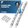 shinfly Guide per cassetti 310 mm - Set da 4 (2 coppie), guide scorrevoli con cuscinetti a sfera e scanalatura da 15 mm, estensione parziale, con materiale di montaggio
