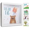 GLÜCKSWOLKE - Salvadanaio Bambini I Soldi Scatola I Regali Contanti I Forma di Cornice in Legno I Contamonete Grande I Bomboniere Battesimo Bimbo et Bimba I Regalo di Comunione, Compleanno o Natale