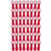 trendfinding 48 mollette da bucato con molle a pressione in acciaio inox e Soft Grip rosso bianco