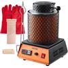 VEVOR Forno di Fusione Elettrico, 1350 W Macchina per Fusione di Metalli da 1150 ℃ con Crogiolo in Ceramica da 3 kg, Kit per Oro per la Creazione di Gioielli, Barre di Metallo, Componenti Metallici