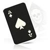 M-Tac Ace of Spades Death Card Tactical Morale Patch Army Combat Hook Fasteners, GITD/Black