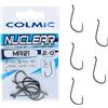 Colmic - 7 Ami da Pesca MR21 in Acciaio Carbonio Black Nickel, Taglia 2/0 - Ringed, Forced, Barb, Twisted - Ultraresistenti per Mare e Surfcasting - Prodotto Ufficiale Colmic