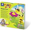 STAEDTLER 8034 27 LZ FIMO - Set di 4 blocchi, adesivi, strumenti di modellazione e scena di sfondo, per bambini