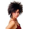 WIG ME UP - Parrucca Donna Corta Cotonata Anni 80 Wave Punk Castano scuro Castano TYW60473-4