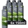 Dove Men + Care Dove Men+Care Advanced Extra Fresh Deodorante Spray, offre fino a 72 ore di protezione contro il sudore - 6 x 150 ml - Confezione risparmio