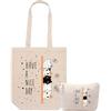 La Ruotante Set borsa tote shopper e pochette per appassionati di gatti | Idea regalo