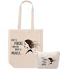 La Ruotante Set borsa tote shopper e pochette per appassionati di musica idea regalo (parole-musica)