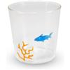 WD LifeStyle Bicchiere Vetro Borosilicato Cc 250 ml Decoro Squalo