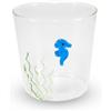 WD LifeStyle Bicchiere Vetro Borosilicato Cc 250 ml Decoro Cavalluccio Marino