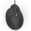 Hama Mouse ergonomico verticale cablato ECM-500R, per destro, 7 pulsanti, DPI regolabile (1000/1400/1600), ottico, cavo 1,8 m, adattatore USB-C/USB-A, tasti di navigazione e assistente IA, nero