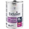EXCLUSION DOG UM HYPOALLERGENIC MAIALE E PISELLI GR 400 x 24 BARATTOLI [PREZZO A BARATTOLO]