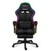 HUZARO Sedia da gioco Huzaro girevole in tessuto con poggiapiedi Nero/Grigio [HZ-FORCE 4.7 RGB MESH]