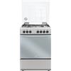De Longhi DL664EX - Cucina a gas con forno elettrico, 4 fuochi, 60x60 cm, Inox, Classe energetica A