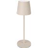 Majestic AGATA - Lampada da tavolo LED senza fili ricaricabile, Lunga durata, Dimmer Touch, Luce Calda-Naturale-Fredda, per interni ed esterni IP54, H37cm, SABBIA