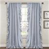 Lush Decor Farmhouse Reyna - Coppia di tende per finestre, 132 x 213 cm, colore: blu navy